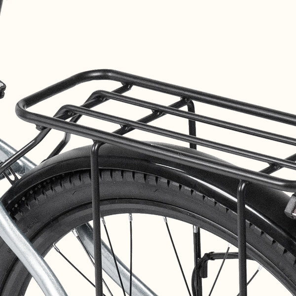 Stabiler Gepäckträger des C202 City-E-Bikes für Einkäufe, Taschen und täglichen Transport