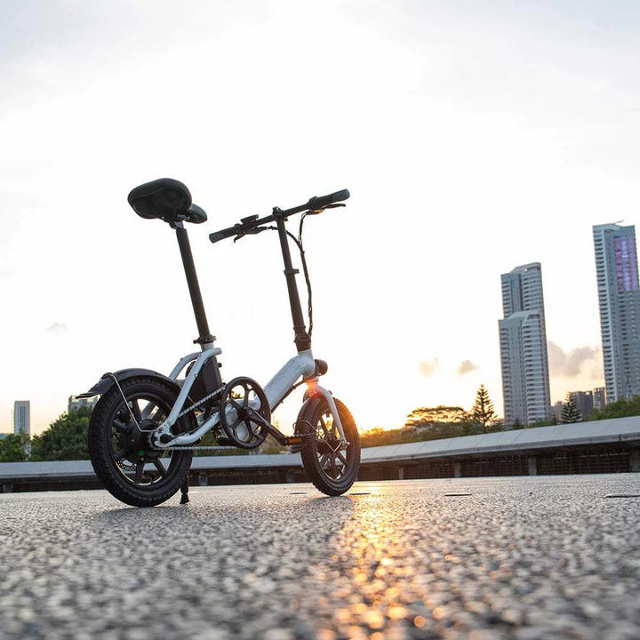 Weiß 14 Zoll E-Bike Klapprad 250W 290Wh Akku 60km Reichweite