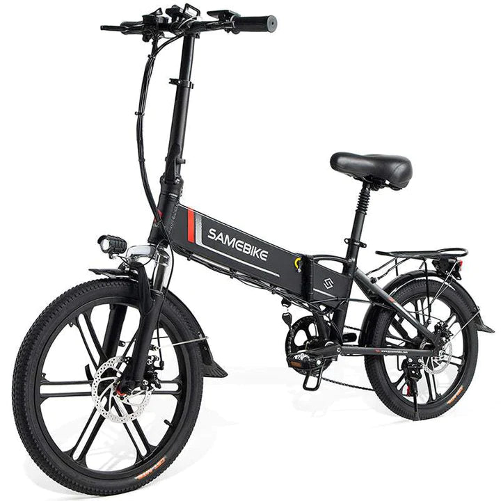 Vélo pliant blanc e-bike 20 pouces, batterie 350W 480Wh, autonomie de 70km