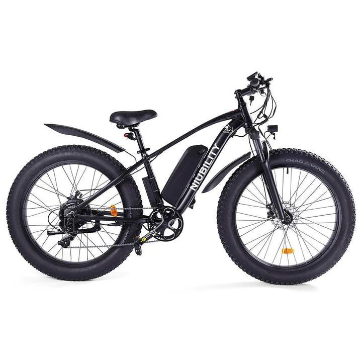 Schwarz 26 Zoll E-Bike Fatbike Mountainbike 1000W 600Wh Akku 100km Reichweite