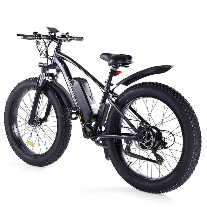 Schwarz 26 Zoll E-Bike Fatbike Mountainbike 1000W 600Wh Akku 100km Reichweite
