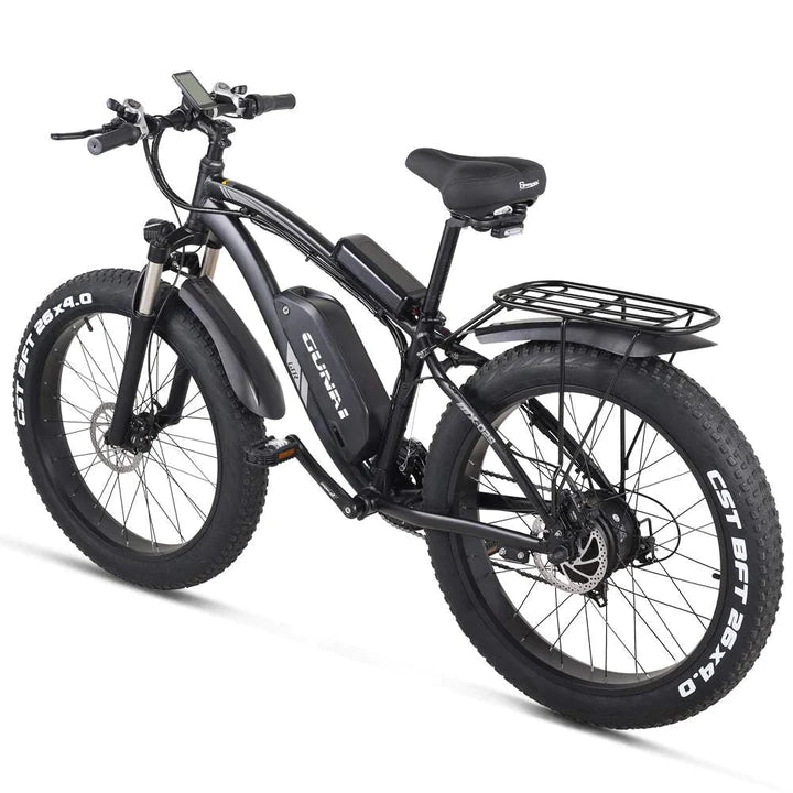 Schwarz 26 Zoll E-Bike Fatbike Mountainbike 1000W 820Wh Akku 75km Reichweite