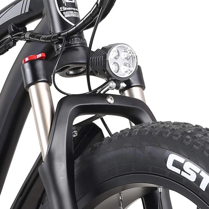 Schwarz 26 Zoll E-Bike Fatbike Mountainbike 1000W 820Wh Akku 75km Reichweite