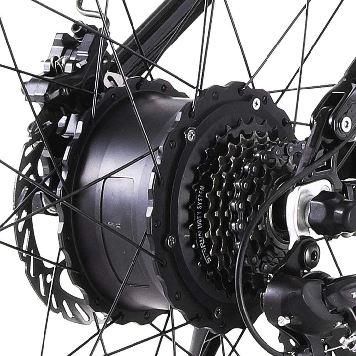 Schwarz 26 Zoll E-Bike Fatbike Mountainbike 1000W 820Wh Akku 75km Reichweite