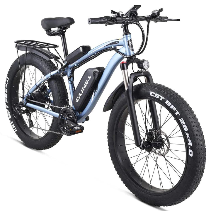 Schwarz 26 Zoll E-Bike Fatbike Mountainbike 1000W 820Wh Akku 75km Reichweite