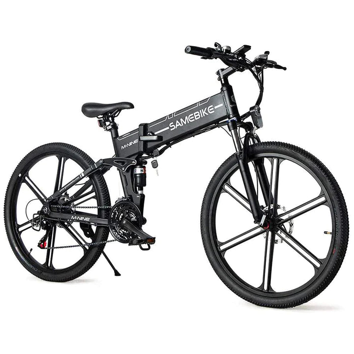 Schwarz 26 Zoll E-Bike Klapprad Fatbike Mountainbike 500W 480Wh Akku 70km Reichweite