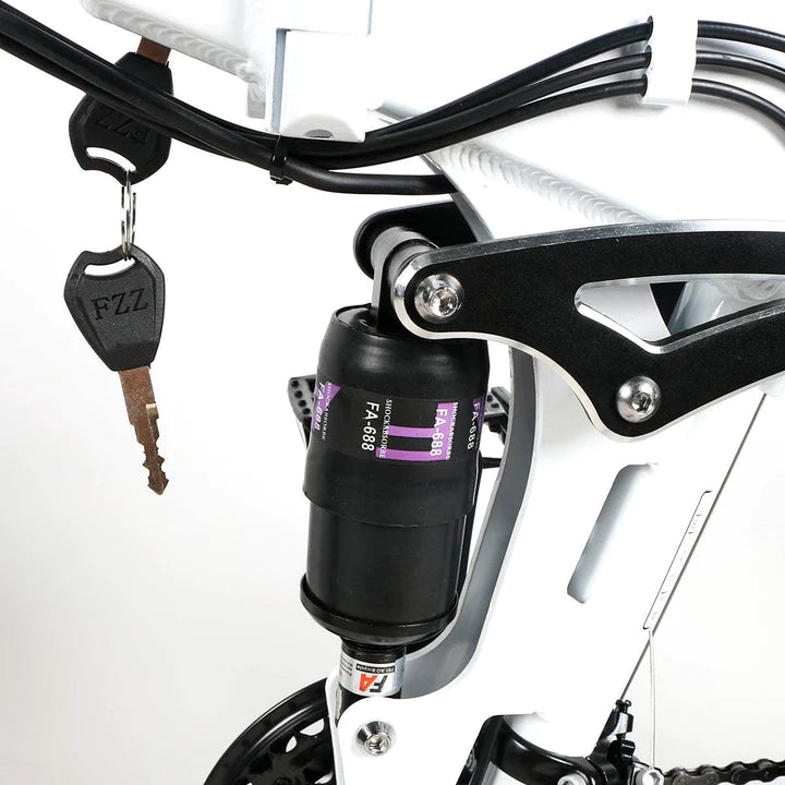 Schwarz 26 Zoll E-Bike Klapprad Fatbike Mountainbike 500W 480Wh Akku 70km Reichweite