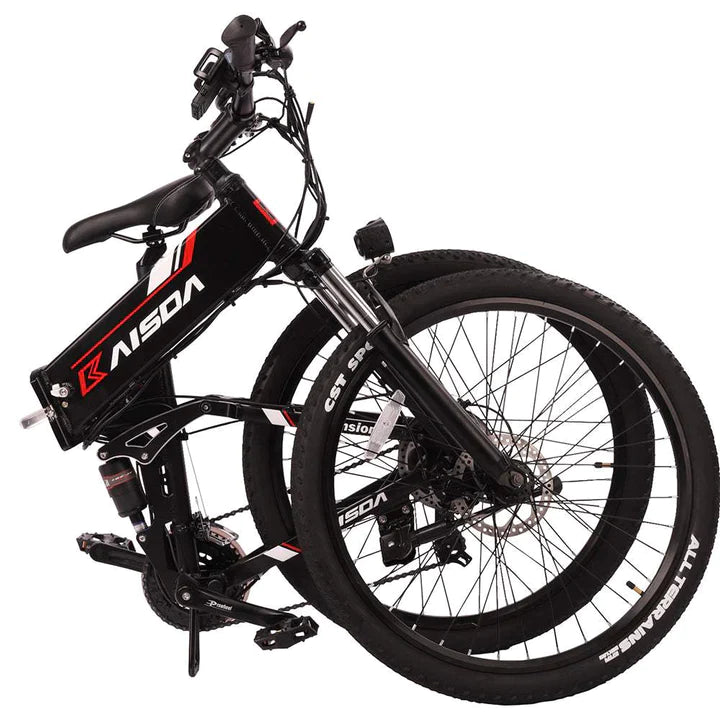 Weiß 26 Zoll E-Bike Klapprad Mountainbike 500W 500Wh Akku 60km Reichweite