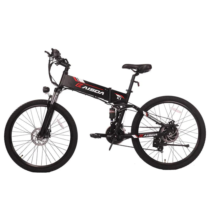Weiß 26 Zoll E-Bike Klapprad Mountainbike 500W 500Wh Akku 60km Reichweite