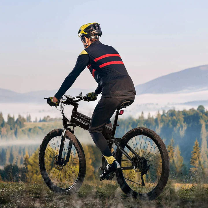 Vélo électrique pliant blanc de 26 pouces, VTT, batterie 750W 480Wh, autonomie de 80km