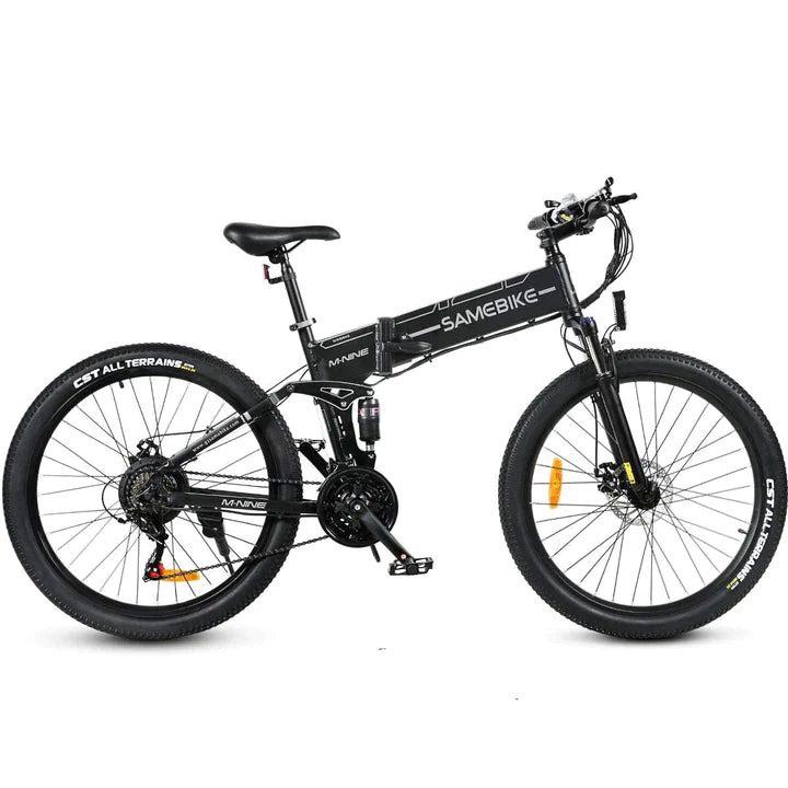 Vélo électrique pliant blanc de 26 pouces, VTT, batterie 750W 480Wh, autonomie de 80km