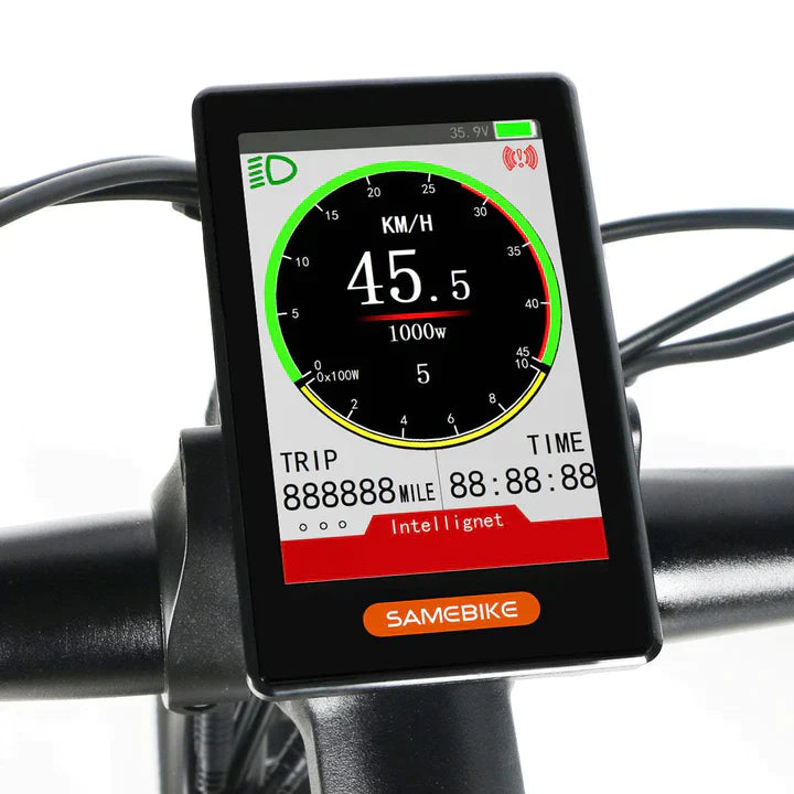Vélo électrique pliant blanc de 26 pouces, VTT, batterie 750W 480Wh, autonomie de 80km