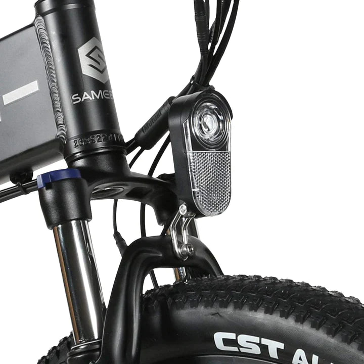 Vélo électrique pliant blanc de 26 pouces, VTT, batterie 750W 480Wh, autonomie de 80km