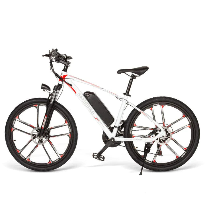 Weiß 26 Zoll E-Bike Mountainbike 350W 390Wh Akku 70km Reichweite
