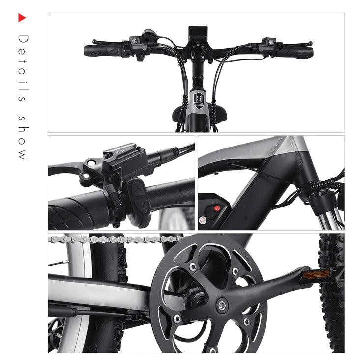 Schwarz 29 Zoll E-Bike Mountainbike 500W 820Wh Akku 90km Reichweite