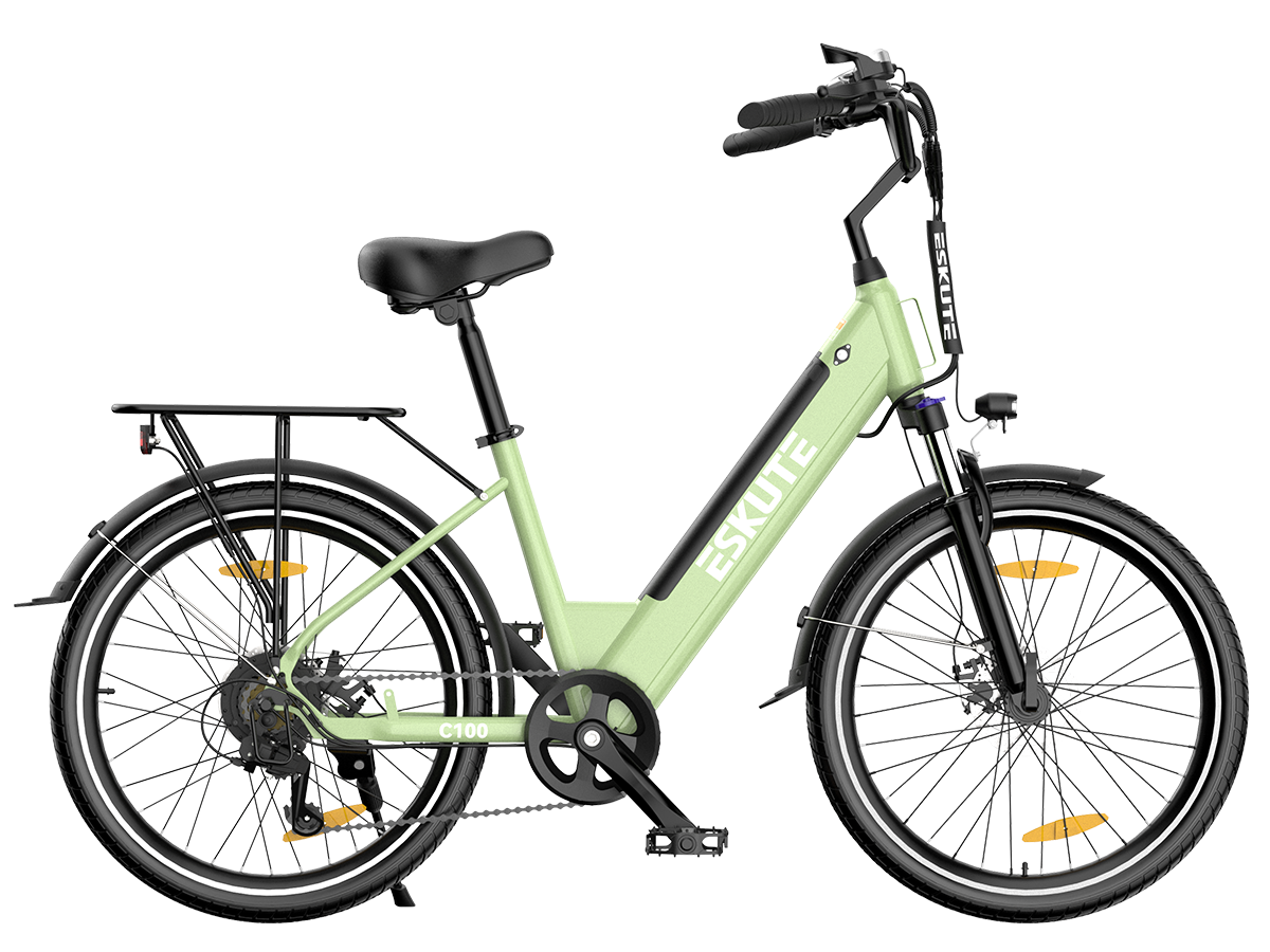 C100 City E-bike mit Heckmotor 375Wh - 26 Zoll