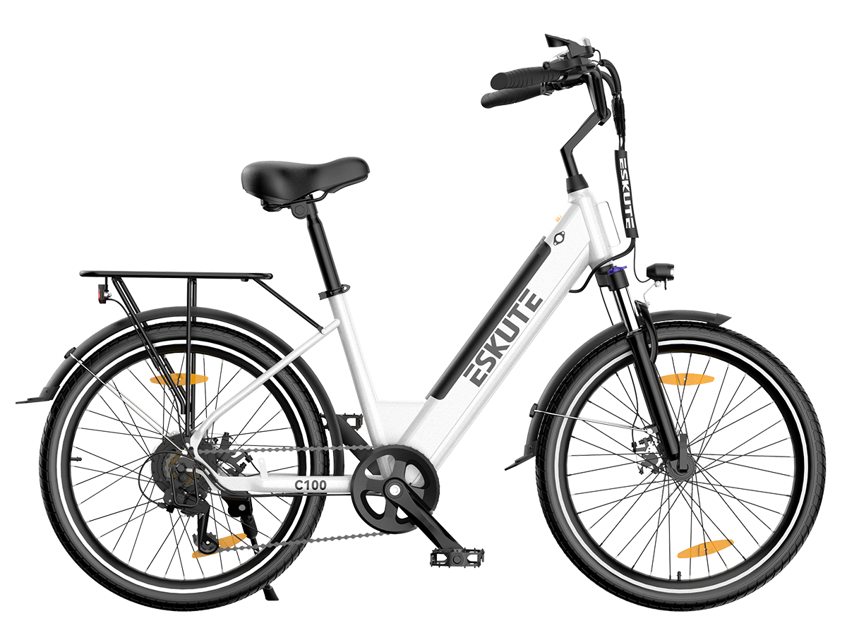 Vélo électrique C100 City avec moteur arrière 375Wh - 26 pouces