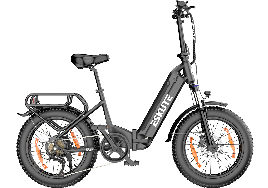 Star 2024 Elektro Klapprad 20 Zoll Fat Tire