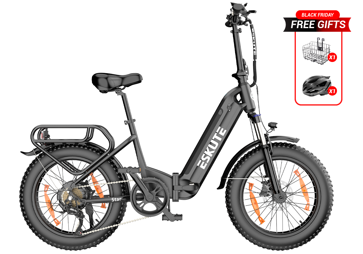 Star 2024 Elektro Klapprad 20 Zoll Fat Tire