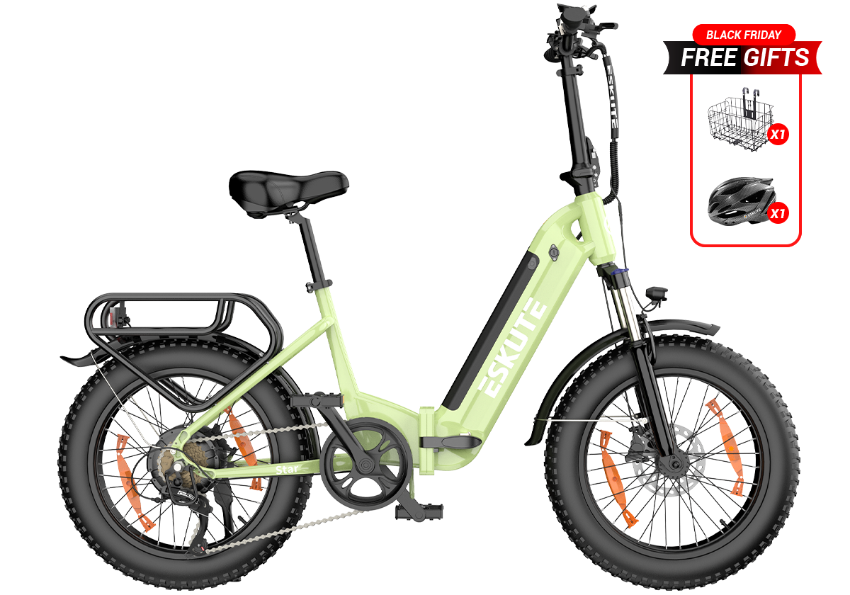 Star 2024 Elektro Klapprad 20 Zoll Fat Tire