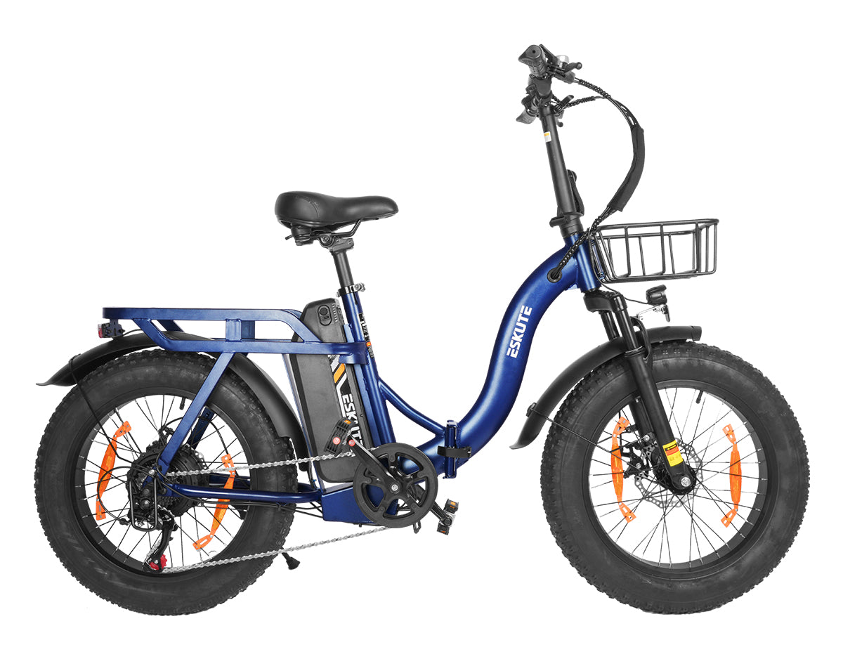 [Color:Blau]Eskute D202 Klapp-E-Bike in Blau