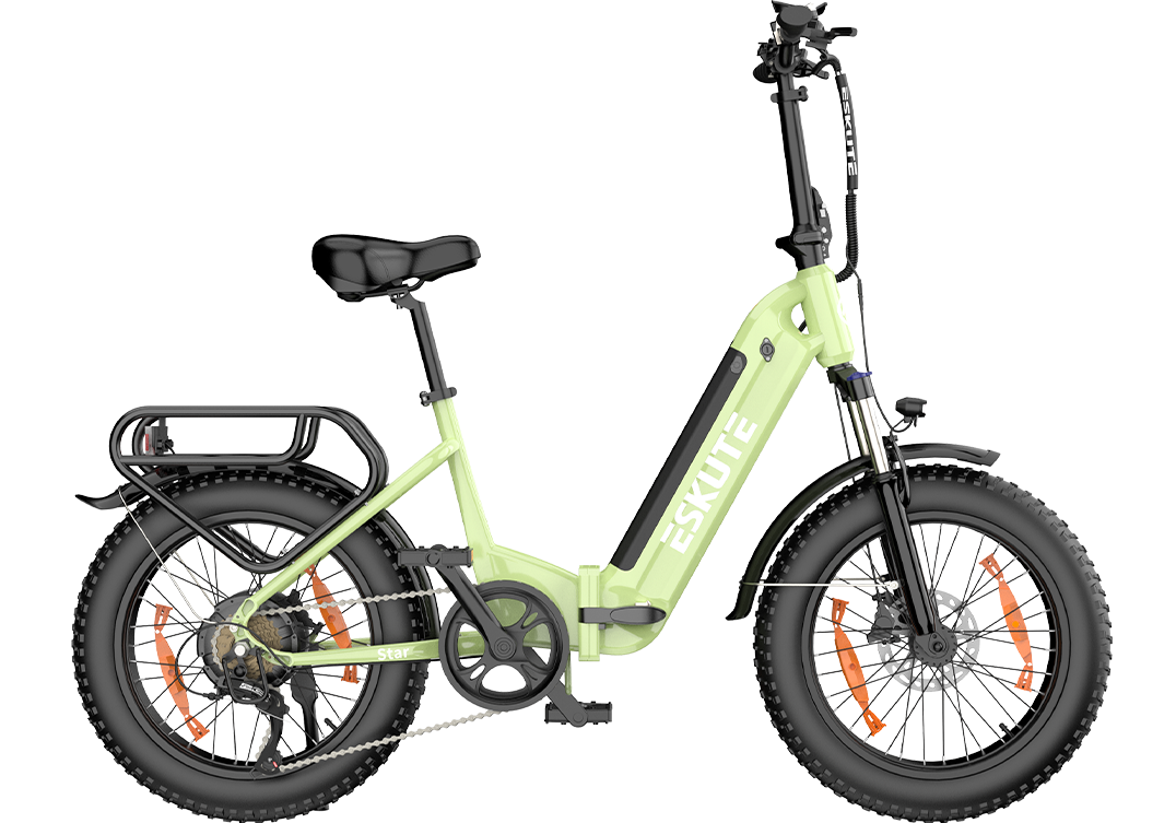 Star 2024 Elektro Klapprad 20 Zoll Fat Tire