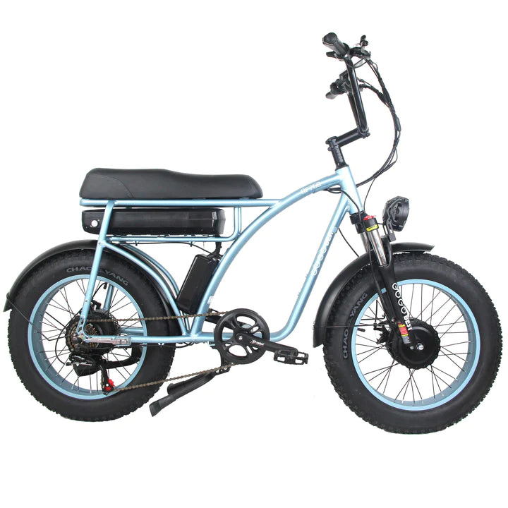 Grün 20 Zoll E-Bike Fatbike Mountainbike 1000Wx2 840Wh Akku 80km Reichweite