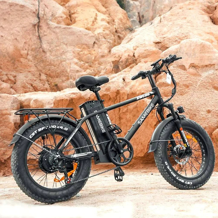 Schwarz 20 Zoll E-Bike Fatbike Mountainbike 750W 630Wh Akku 80km Reichweite