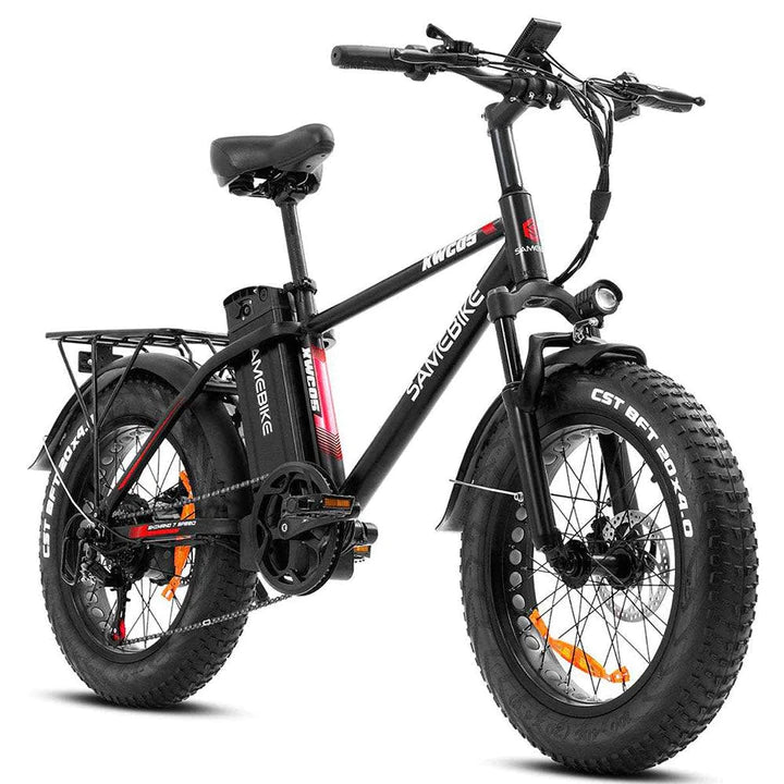 Schwarz 20 Zoll E-Bike Fatbike Mountainbike 750W 630Wh Akku 80km Reichweite