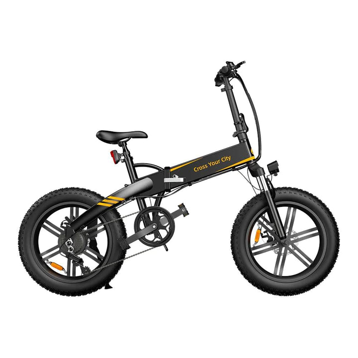 Schwarz 20 Zoll E-Bike Klapprad Fatbike 250W 380Wh Akku 80km Reichweite