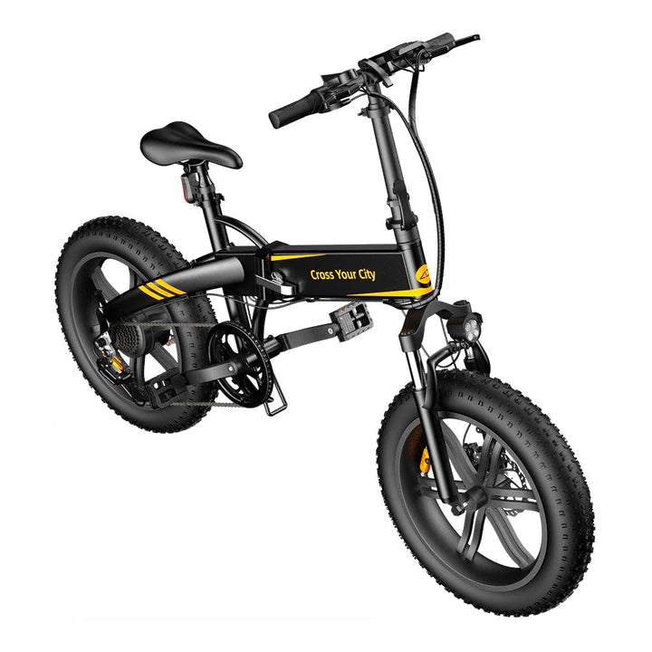 Schwarz 20 Zoll E-Bike Klapprad Fatbike 250W 380Wh Akku 80km Reichweite