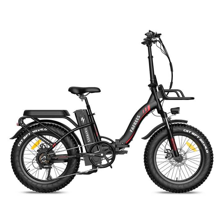 Vélo électrique pliant noir de 20 pouces, gros vélo, batterie de 250W, 650wh, autonomie de 150km