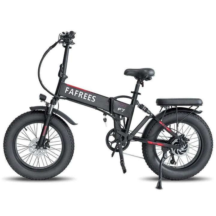 Vélo électrique pliant noir de 20 pouces, gros vélo, batterie 750W 480Wh, autonomie de 90km