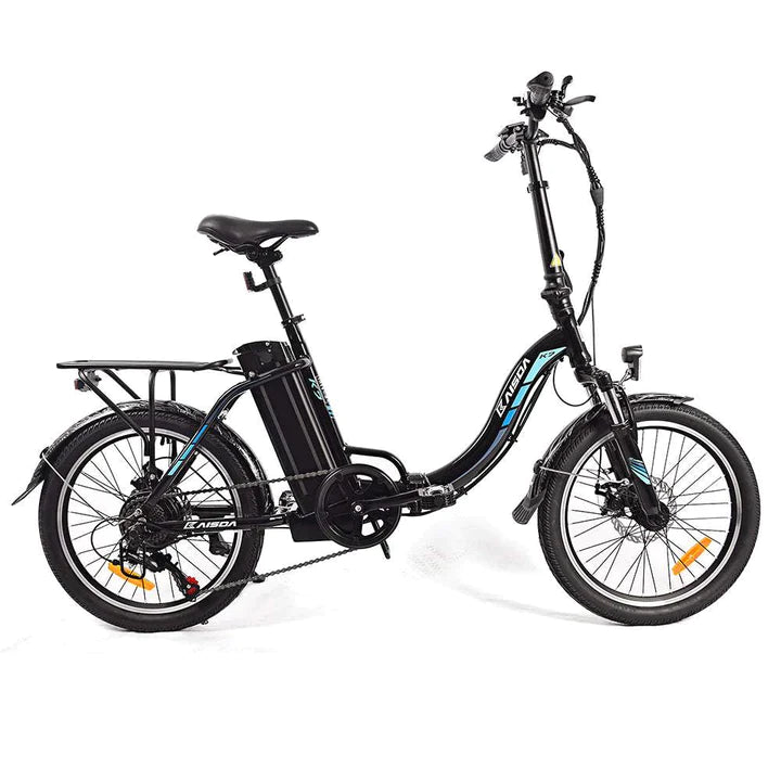 Schwarz 20 Zoll E-Bike Klapprad Fatbike Mountainbike Trekking 250W 450Wh Akku 100km Reichweite