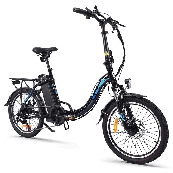 Weiß 20 Zoll E-Bike Klapprad Fatbike Mountainbike Trekking 250W 450Wh Akku 100km Reichweite