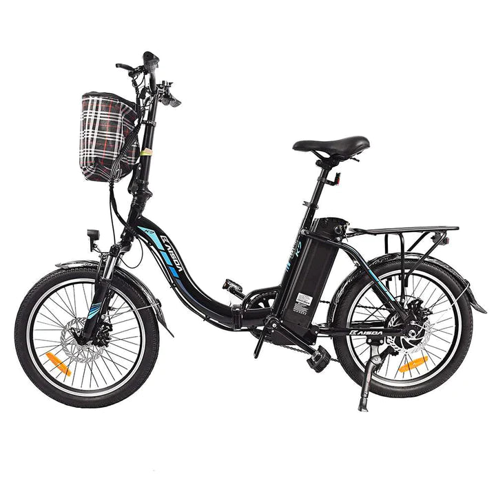 Schwarz 20 Zoll E-Bike Klapprad Fatbike Mountainbike Trekking 250W 450Wh Akku 100km Reichweite