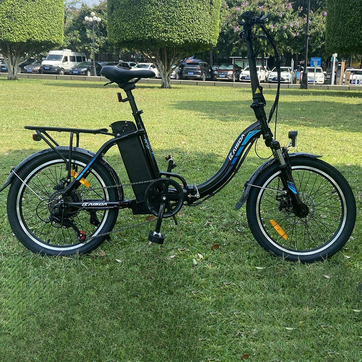 Weiß 20 Zoll E-Bike Klapprad Fatbike Mountainbike Trekking 250W 450Wh Akku 100km Reichweite