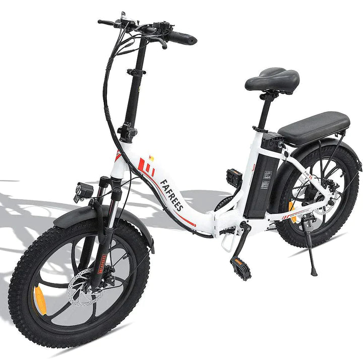 Weiß 20 Zoll E-Bike Klapprad Fatbike Mountainbike 250W 580Wh Akku 130km Reichweite