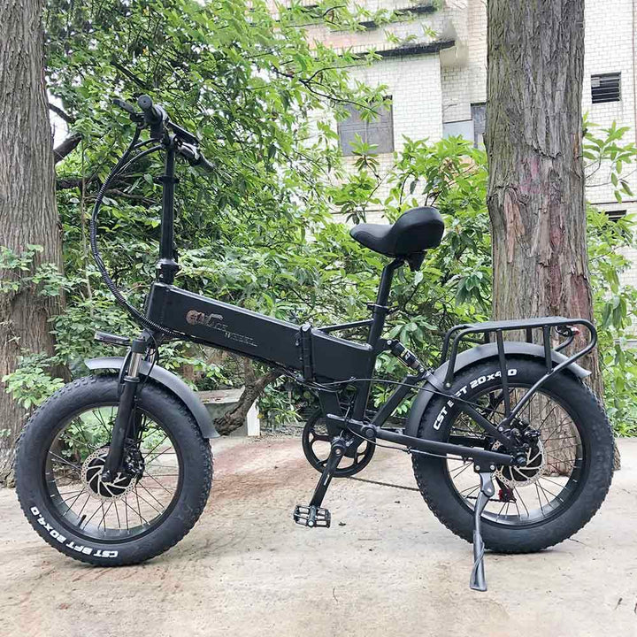 Schwarz 20 Zoll E-Bike Klapprad Fatbike Mountainbike 750W 820Wh Akku 110km Reichweite