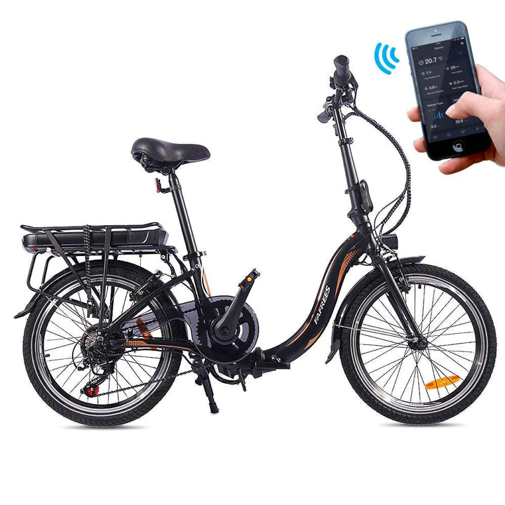 Schwarz 20 Zoll E-Bike Klapprad 250W 360Wh Akku 100km Reichweite