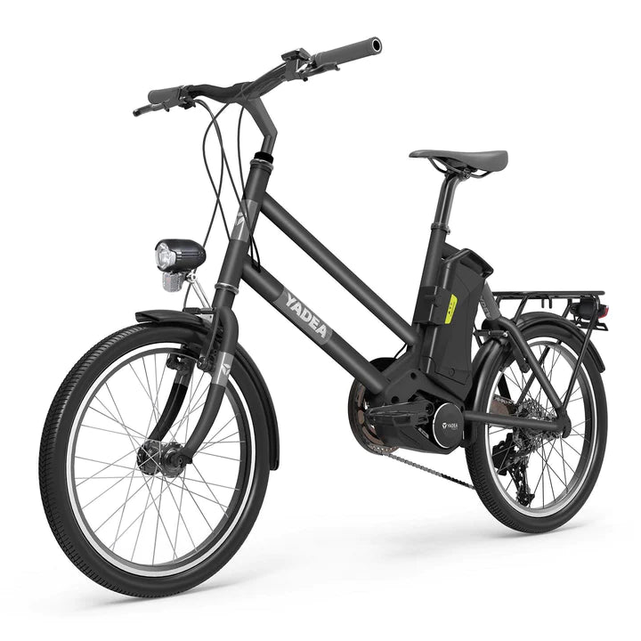 Vélo électrique de trekking blanc de 20 pouces, batterie de 250W, 290Wh, autonomie de 60km