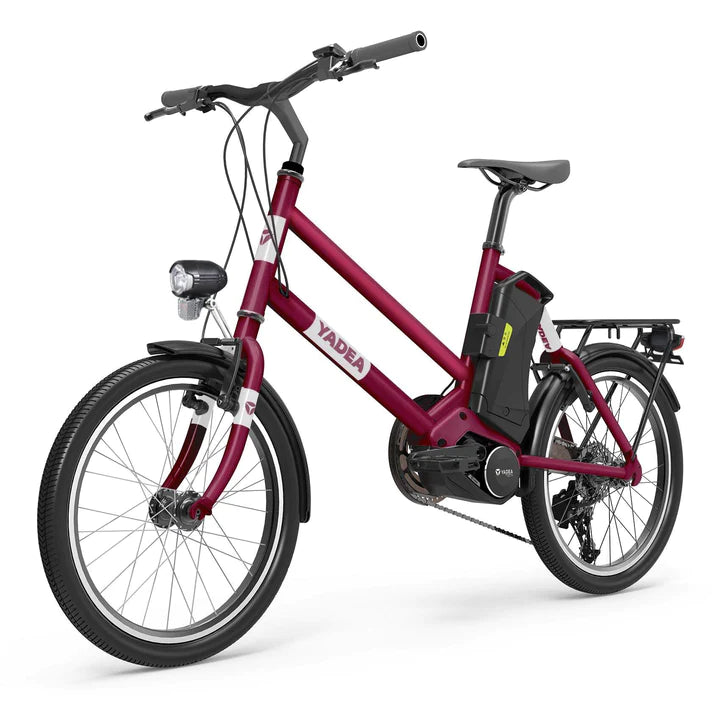 Vélo électrique de trekking blanc de 20 pouces, batterie de 250W, 290Wh, autonomie de 60km