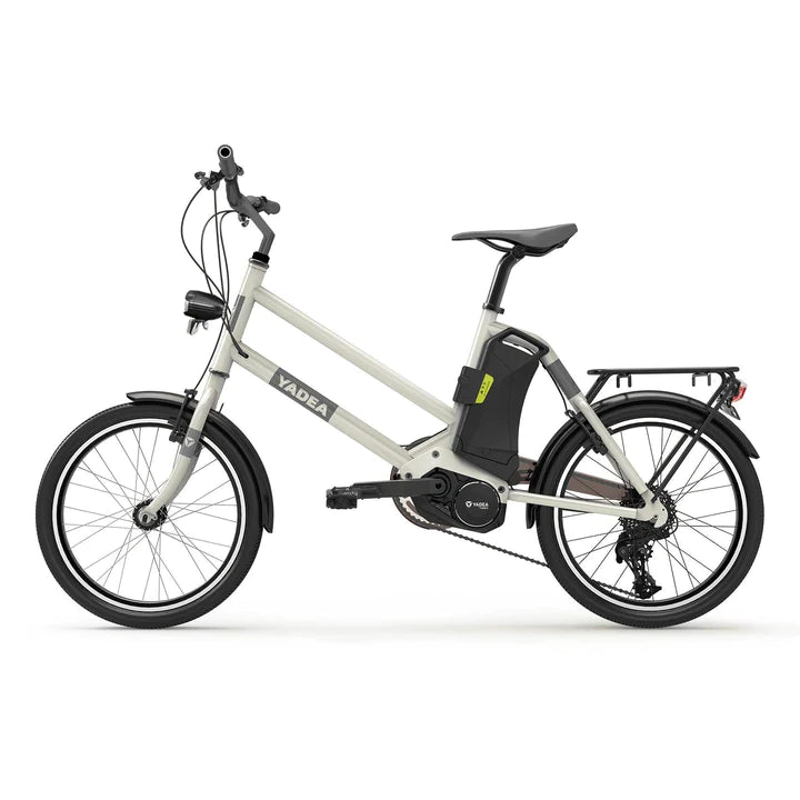 Vélo électrique de trekking blanc de 20 pouces, batterie de 250W, 290Wh, autonomie de 60km