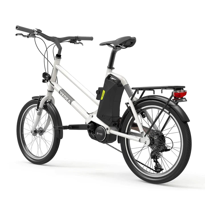 Vélo électrique de trekking blanc de 20 pouces, batterie de 250W, 290Wh, autonomie de 60km