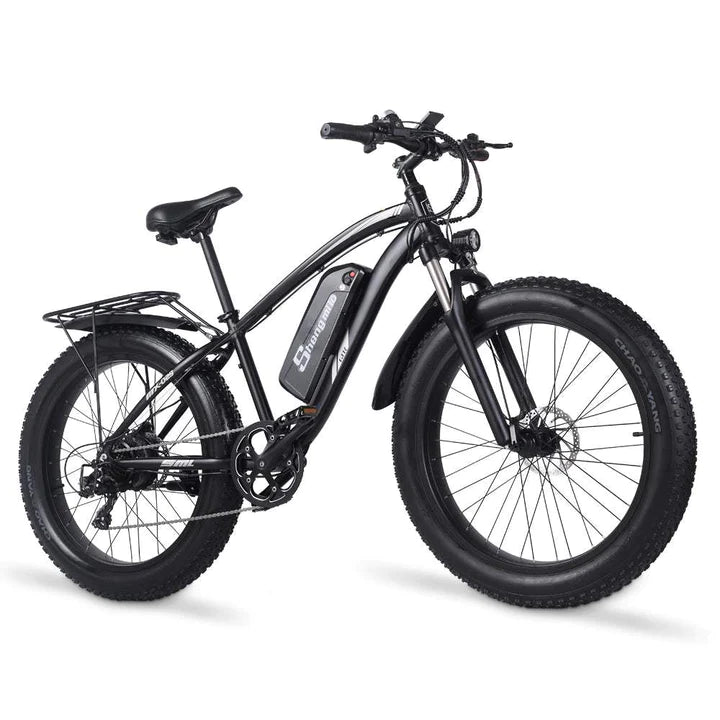 Schwarz 26 Zoll E-Bike Fatbike Mountainbike 1000W 820Wh Akku 90km Reichweite