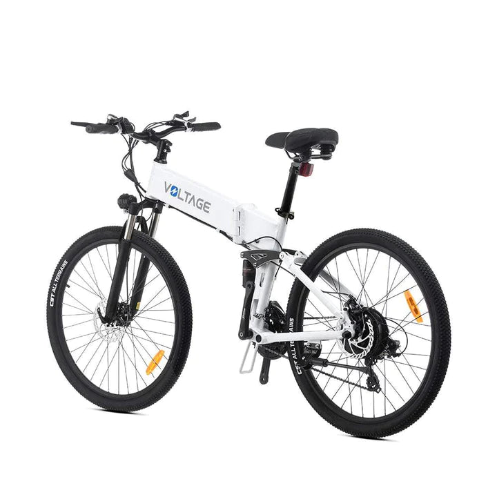 Weiß 26 Zoll E-Bike Klapprad Mountainbike 250W 380Wh Akku 70km Reichweite