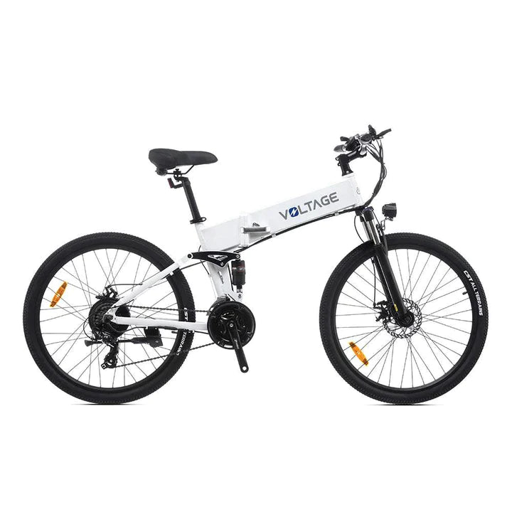 Weiß 26 Zoll E-Bike Klapprad Mountainbike 250W 380Wh Akku 70km Reichweite