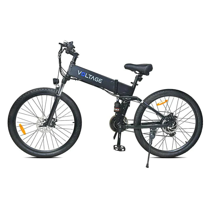 Schwarz 26 Zoll E-Bike Klapprad Mountainbike 250W 380Wh Akku 70km Reichweite