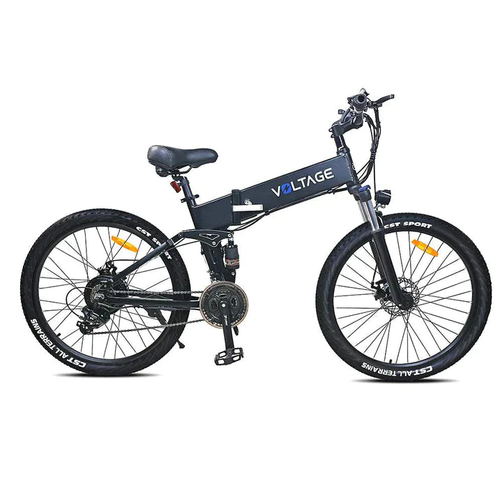 Schwarz 26 Zoll E-Bike Klapprad Mountainbike 250W 380Wh Akku 70km Reichweite