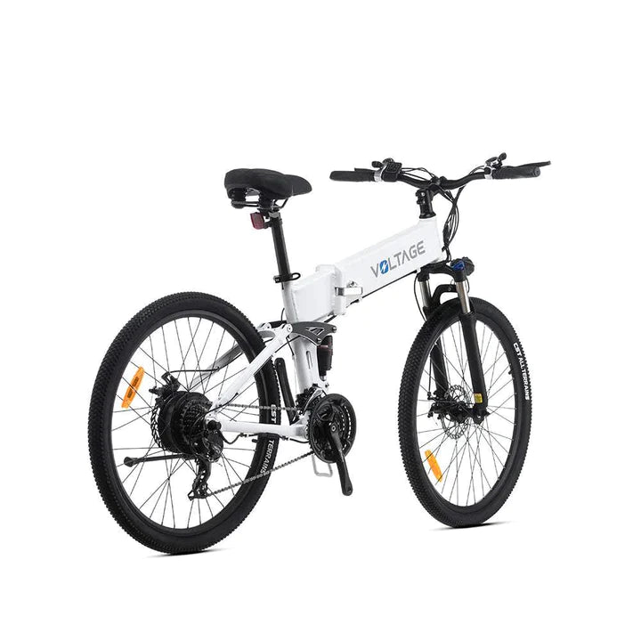 Weiß 26 Zoll E-Bike Klapprad Mountainbike 250W 380Wh Akku 70km Reichweite